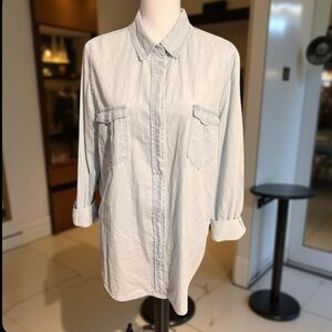 Jean shirt , Denim long sleeve shirt Medium